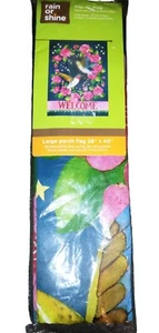 Hummingbird Welcome Flag Chesta Co. 28" Inch X 40" Inch New In Package - Picture 1 of 3