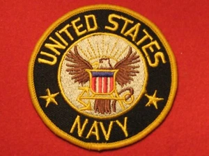 USA UNITED STATES NAVY BADGE CLOTH PATCH SEW ON BADGE NEW - Picture 1 of 1