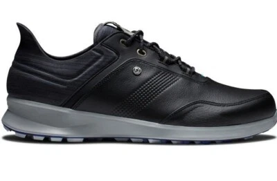 NUEVO Zapatos de golf FootJoy FJ STRATOS para hombre, NEGRO/CARBÓN, ELIGE UNA TALLA, $220 Foto 1 de 4