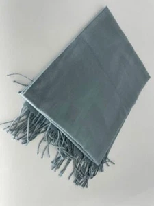 NWOT ARITZIA Solid Blue Fringed Trim Women's Scarf Wrap Shawl Acrylic - Picture 1 of 4