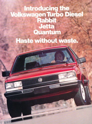 1983 VW Volkswagen Turbo Diesel Car Sales Brochure Folder - Jetta Quantum Rabbit Foto 1 de 3