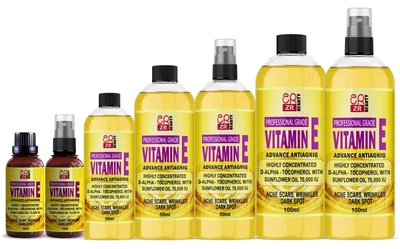 ZR BEAUTY Natural Vitamin E Oil: Ideal for Face,Hair,Nails -Massage & Aromatherapy- UK