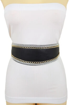 Cinto feminino preto envoltório em torno de gravata larga quimono moda cintura alta férias XS P M - Imagem 1 de 4