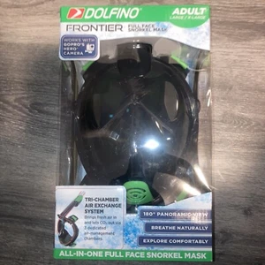 Dolfino Frontier All-in-one Full Face Snorkel Mask Adult Large/X-Large NEW - Picture 1 of 2