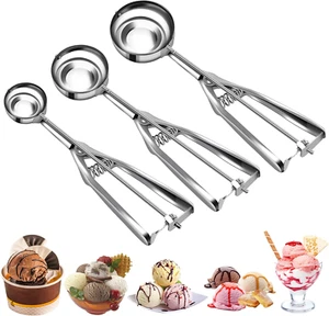 Cookie Scoop Set, Ice Cream Scoop Set with Multiple Size Trigger Small, Medium a - Picture 1 of 11