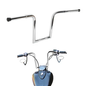 14" Rise 1.25" Ape Handlebar Chrome Fit For Harley Sportster XL 1200 Custom - Picture 1 of 10