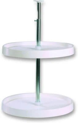 Knape & Vogt PFN18ST-W 31.5" by 18" by 18" Full-Round Polymer Lazy Susan - Image 1 of 3