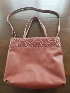 Lauren Conrad Tasche rot braun Kunstleder Schulter verstellbarer Riemen Handtasche - Bild 1 von 11