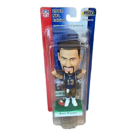 2002 NFL Los Angeles Rams Kurt Warner Bobble Head.   Upper Deck Cover