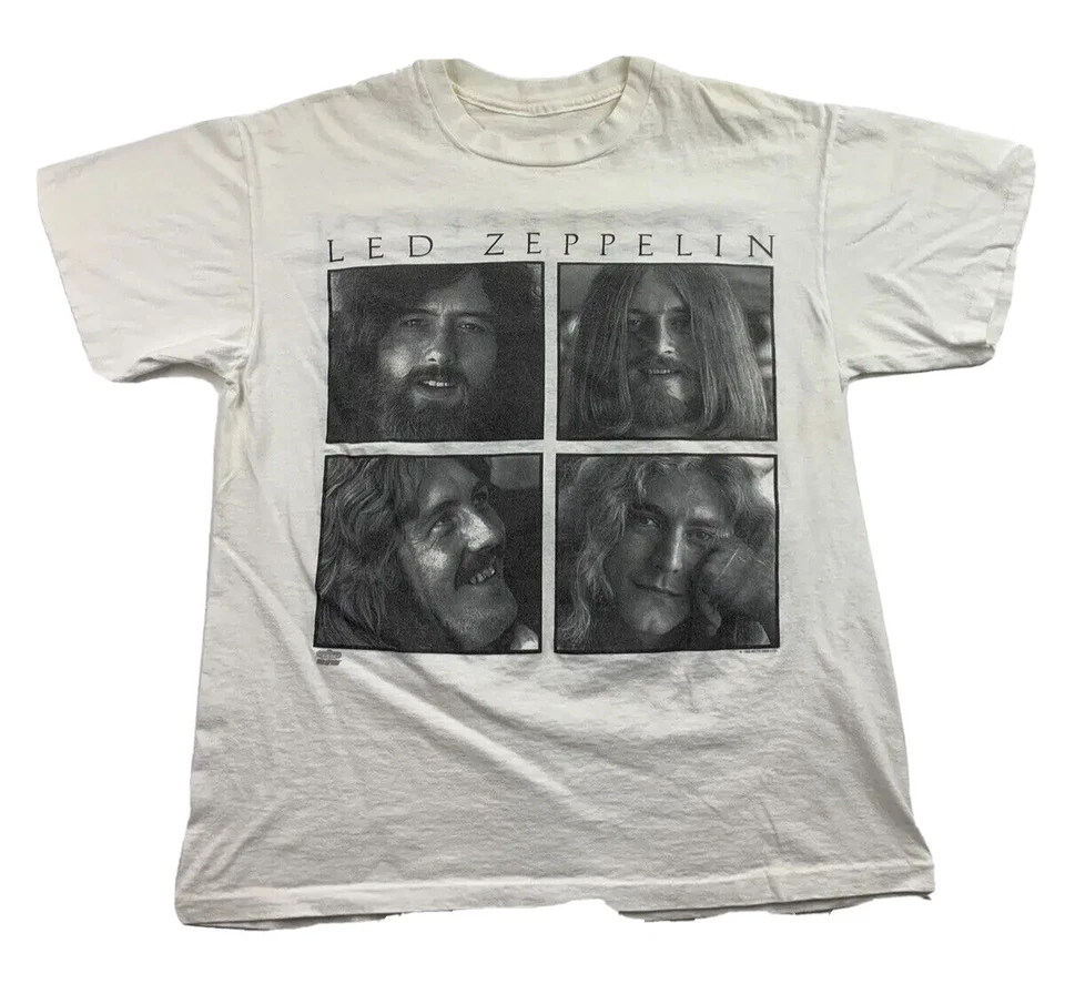 Camiseta Vintage Puntada Única Años 90 Led Zeppelin Faces Talla L Rara Foto 1 de 4
