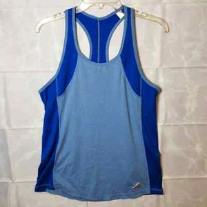 Adidas Climalite 2 Tone Blue Racerback Tank Sz M - Picture 1 of 8
