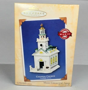 Hallmark Keepsake Ornament Colonial Church Candlelight Services Magic Light 2004 - Picture 1 of 4