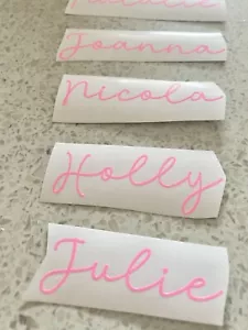 Personalised Vinyl Sticker Custom Name Decal for Glasses, Gift Bags, Boxes etc - Picture 1 of 8