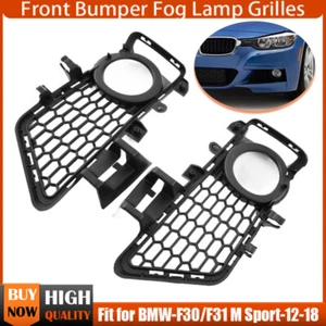 For BMW F30 F31 F35 M-Package 2012-2018 Front Bumper Grille Fog Lamp Cover Trims - Picture 1 of 20