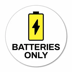 Batteries Only Recycle Sticker Decal Window Sign Graphic Bin Car Safety - Picture 1 of 1