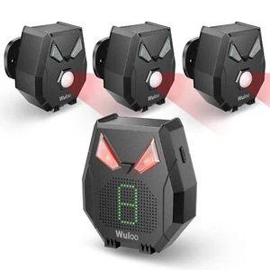 Wuloo Wireless Driveway Alarm Sensor Outdoor Motion Sensors Alerts Home Security - Imagen 1 de 16