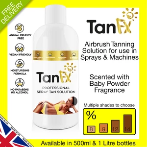 Spray Tan Liquid Tanning Solution 250ml 500ml 1 Litre TANFX fake tan lotion - Picture 1 of 4