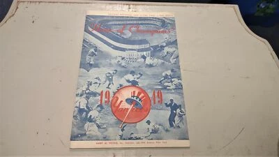 Vtg 1949 New York Yankees Vs Philadelphia Phillies Program & Score Card - Scored - Image 1 of 4