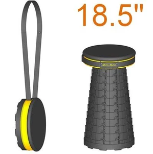 Real-original Padded 18.5" Mini-Max Stool. Portable Retractable Telescopic Seat. - Picture 1 of 12