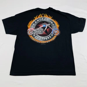 Vintage Y2K Orange County Choppers Biker Flames Shirt Black 2003  Mens Size XXL - Picture 1 of 12