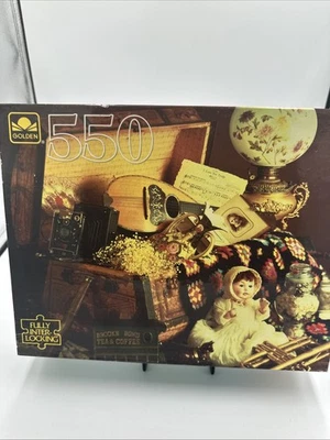 NEW Golden Puzzle Trunk Full of Vintage Treasures 550 Piece NOS Unopened doll - Image 1 of 4