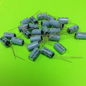 Set of (25) Rubycon 220UF 16V 18X11 Capacitor (Rs) - Picture 1 of 8