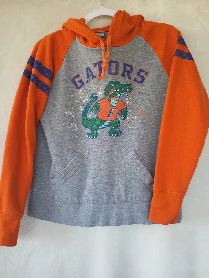 University of Florida Gators Hoodie Mens L Soffe Orange Grey - Image 1 of 4