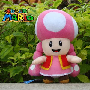 Cute Toadette 7" Super Mario Bros Plush Toy Collectible Stuffed Animal Soft Doll - Picture 1 of 3