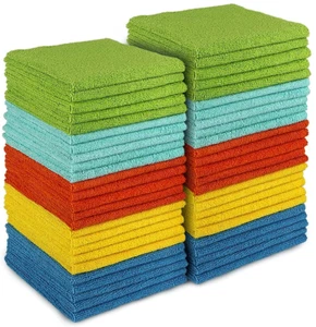 Microfiber Cleaning Cloths, 50PK, Microfiber Towels for Cars, All Purpose Cleani - Picture 1 of 12