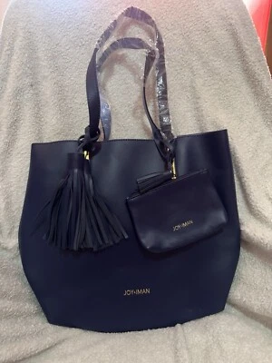 JOY & IMAN ~ шик кисточки ~ кожаная сумочка с тканевой вставкой и кожаным ремешком - Изображение 1 из 4