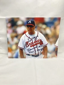 Leo Mazzone Autogramm signed 8x10 Foto Atlanta Braves MLB Aufschriften - Bild 1 von 2