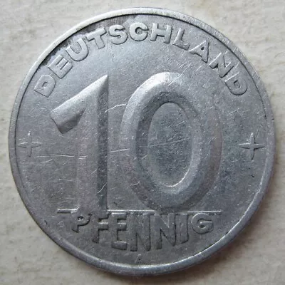 GERMAN DEMOCRATIC REPUBLIC (GDR) 1950-A TEN 10 PFENNIG COIN (KM# 2) - Image 1 of 2
