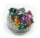 Vintage SWANK Estate Jewelry Pave Crystal Rhinestone Ring Size 6.5  6 1/2