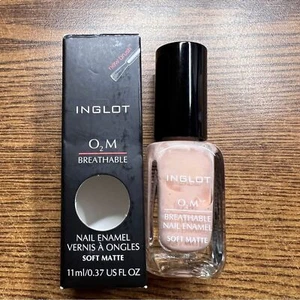 Inglot O2M Breathable Nail Enamel - Soft Matte Very Light Tint Of Light Pink - Picture 1 of 2