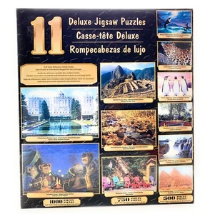 11 Deluxe Jigsaw Puzzles Box Set New Sealed Nature Animals Castle - Picture 1 of 4