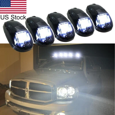 Luz de funcionamiento LED blanca con lente ahumada para Dodge Ram 1500 2500 5 piezas cabina techo Foto 1 de 4