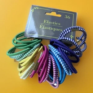Elastici Fasce Capelli 36 Pezzi Colori Assortiti Cravatte Coda di Cavallo Porta Capelli Accessorio - Foto 1 di 8
