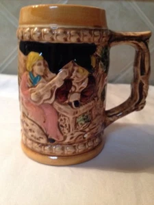 5" Japanese Ceramic Beer Stein Vintage Tankard - Japan Impressed On Bottom - Picture 1 of 9