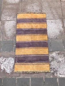 Decorative kilim rug fragment worned rug boho home decor - Picture 1 of 9