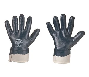 STRONG HAND Nitrilhandschuh blau Arbeitshandschuh für Öl Fett Handschuh Gr. 9-11 - Bild 1 von 2