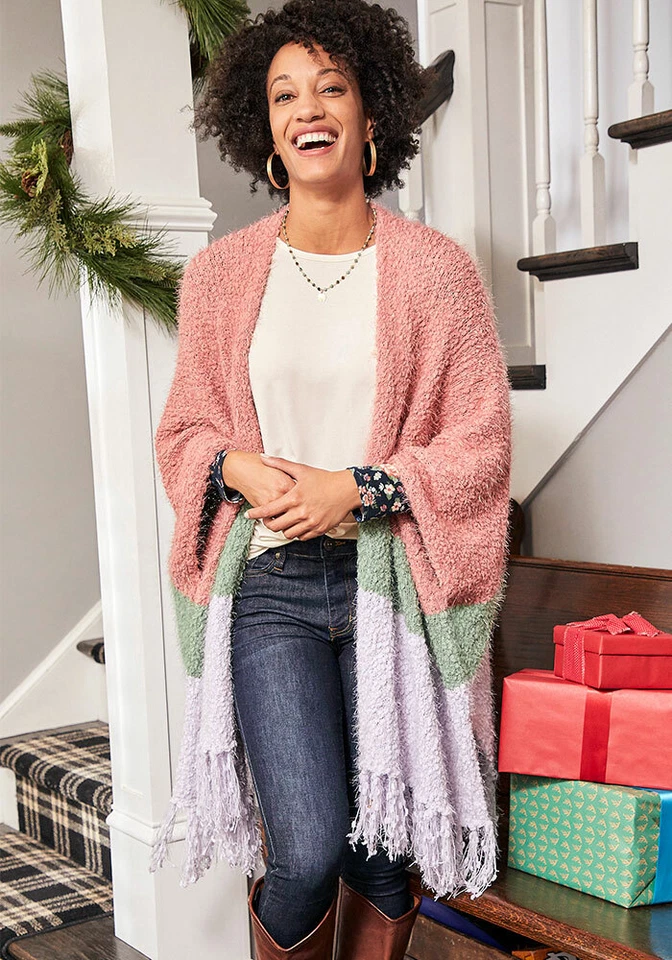 Poncho para mujer Matilda Jane Vamos juntos cálido y acogedor OS talla única nuevo sin etiquetas Foto 1 de 1