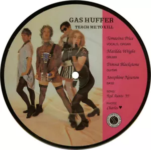 GAS HUFFER - RED AUNTS Split 7" EP PUNK ROCK Picture Disc GARAGE ROCK OOP New - Foto 1 di 2