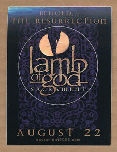 Lamb Of God Sacrament RARE promo sticker 2006