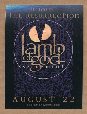 Lamb Of God - Sacrament RARE promo sticker '06 - Image 1 of 2