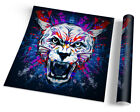 Tiger Face Explosion FRAMED ART PRINT Picture Square Artwork
