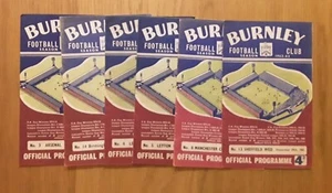 Burnley 1962/63 Selection of Home League Programmes from menu - Picture 1 of 7