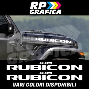 KIT 2 ADESIVI JEEP WRANGLER RUBICON sticker FUORISTRADA 4x4 off road - Foto 1 di 1