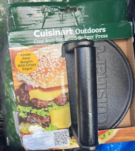 Cuisinart 6.5" Cast Iron Smashed Burger Press – Perfectly Juicy & Crispy Burgers - Picture 1 of 2