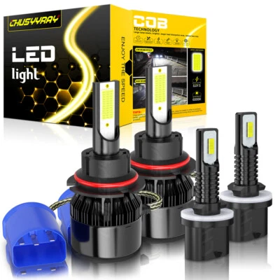 For Pontiac Sunfire 2000-2002 4X 6000K LED Headlight Hi/Lo Fog Lights Bulbs Kit - Image 1 of 4
