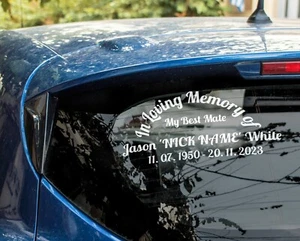 Custom Name Memorial Decal Sticker In Loving Memory of Name Dates RIP - Picture 1 of 1
